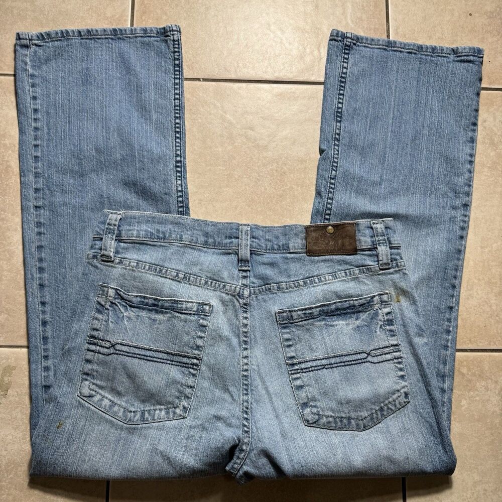 Cody James Men’s 35x30 Relaxed Bootcut Western Light Denim Cowboy Jeans READ
